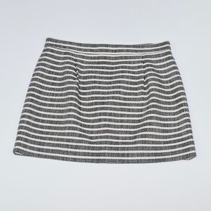 J Crew Striped Tweed Mini Skirt